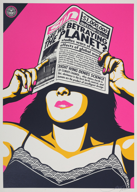 Shepard Fairey, ‘Global Warning (Pink)’, 2009, Chiswick Auctions