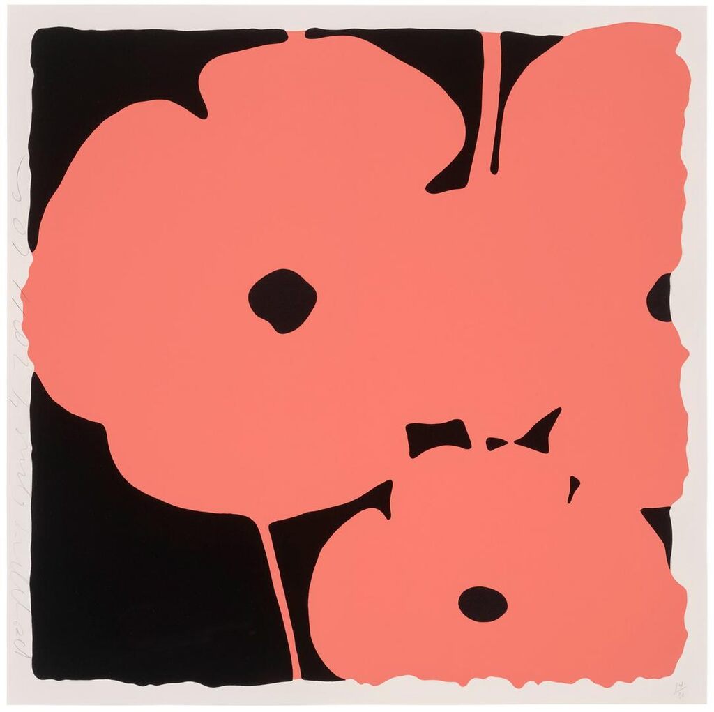 Donald Sultan - Poppies, June 4, 2011 (Coral), from Six Poppies