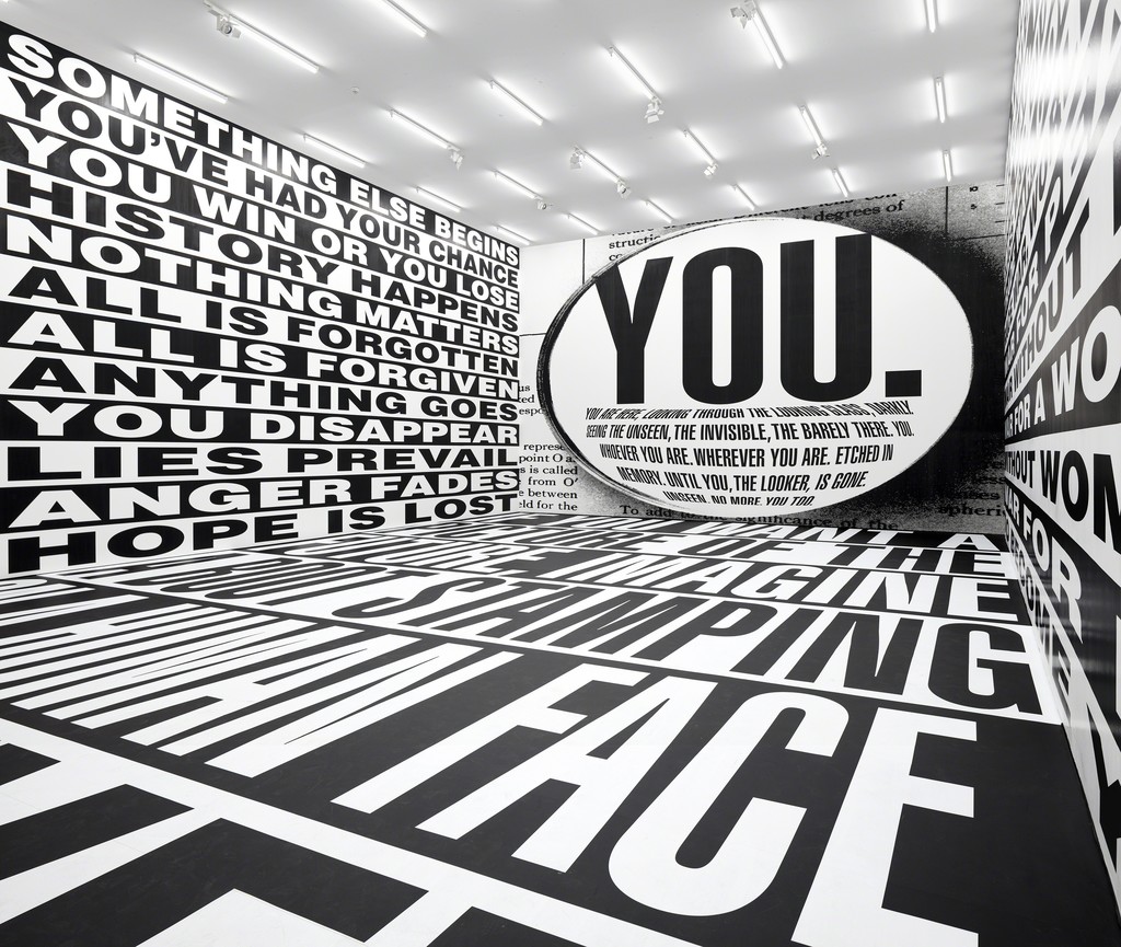 Installation view, Barbara Kruger, 'Forever', Sprüth Magers, Berlin, September 16 - December 22, 2017; Photography by Timo Ohler Installation view, Barbara Kruger, 'Forever', Sprüth Magers, Berlin, September 16 - December 22, 2017; Photography by Timo Ohler