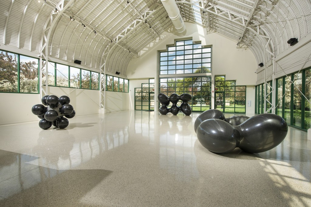 Installation view of Masayuki Koorida: Sculpture, in the Museum Building at Grounds For Sculpture Installation view of Masayuki Koorida: Sculpture, in the Museum Building at Grounds For Sculpture