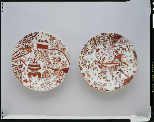 Unknown Artist, ‘Pair of dinner plates; Ott & Brewer, Trenton’, 1870, Newark Museum