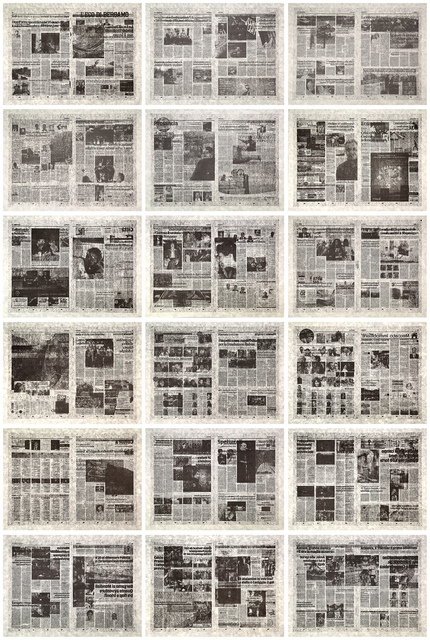 Jacob Kassay, ‘L'eco di Bergamo -Set of 18 lithographs ’, 2014, Polígrafa Obra Gráfica