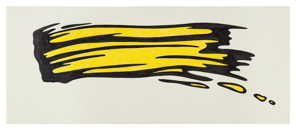 Roy Lichtenstein - Yellow and Black Brushstroke (Eat Art) (Study)