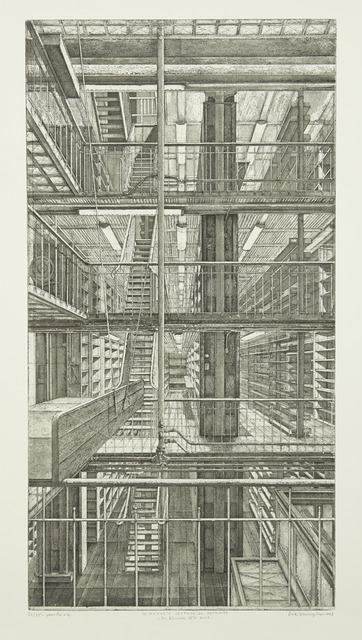 Erik Desmazières, ‘Les Réserves est-ouest, from Le Magasin central des imprimés’, 2013, Childs Gallery