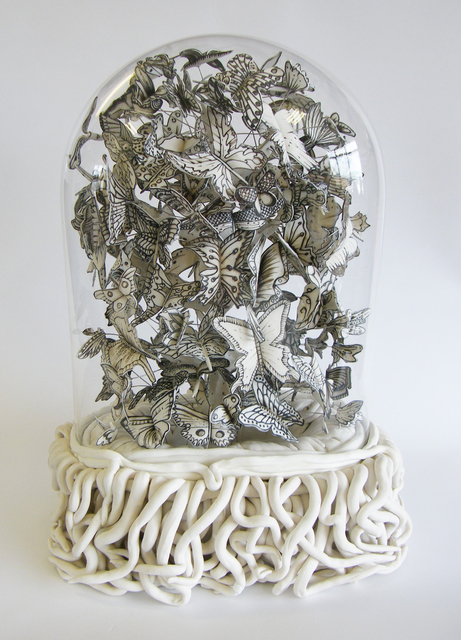 Katharine Morling, ‘Butterfly Bubble’, N/A, Sculpture, Porcelain, Black stain, Glass and Wire, Priveekollektie Contemporary Art | Design