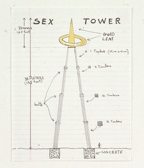 Chris Burden, ‘Sex Tower Drawing’, 1986, Gagosian