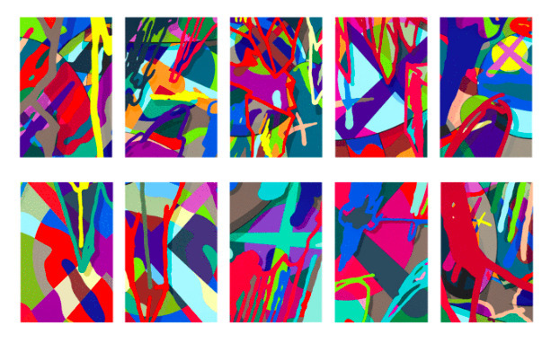 KAWS, ‘Tension (Portfolio of Ten Prints)’, 2019, Print, 10 screen prints in colours, on wove paper, plus a cover sheet packaged in a lipped clamshell portfolio box, Lougher Contemporary