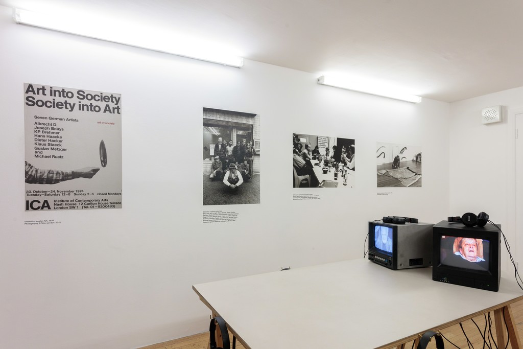 Installation view of Art into Society – Society into Art
19 January 2016 – 6 March2016
Institute of Contemporary Arts London (ICA)
Photo: Mark Blower Installation view of Art into Society – Society into Art
19 January 2016 – 6 March2016
Institute of Contemporary Arts London (ICA)
Photo: Mark Blower