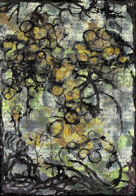 Rosemary Feit Covey, ‘Witch's Butter’, 2019, Painting, Painting, found objects and plastic on canvas, Morton Fine Art