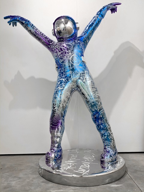 Brendan Murphy, ‘It’s Time to Groove’, 2019, Sculpture, Sculpture with Silver Based Metallic Chrome Paint with Hand Painted Formulas, Contessa Gallery