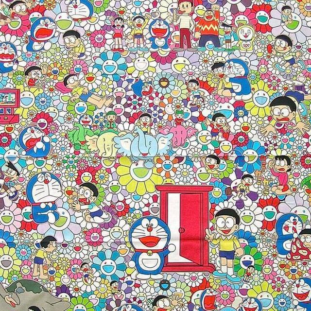 Takashi Murakami Takashi Murakami X Doraemon Fabric Print Tokyo Exclusive Large 17 17 Available For Sale Artsy