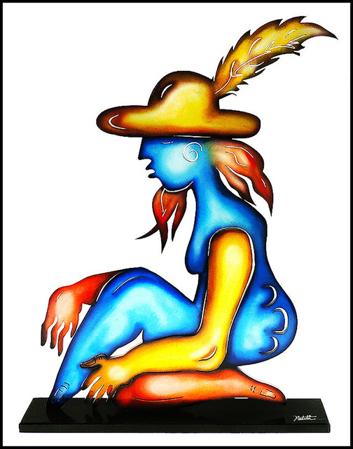 Alexandra Nechita, ‘Alexandra Nechita Original SCULPTURE bronze Painting Signed Sandy Trails Art’, 21st Century , Sculpture, Hand Painted Bronze Sculpture, Original Art Broker