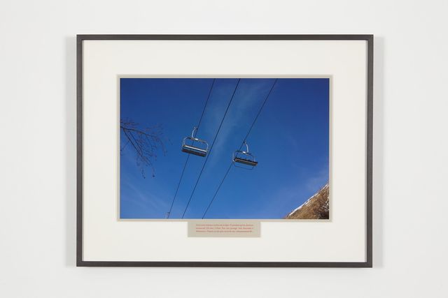 Sophie Calle, ‘A l'espère / Télésiège’, 2017, Photography, Digital photograph, aluminum, frame, Perrotin
