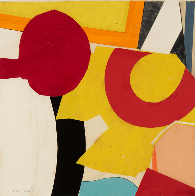 Knox Martin, ‘Blue Shoes’, ca. 1970, Drawing, Collage or other Work on Paper, Collage on board, Hollis Taggart