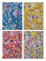 Takashi Murakami - A Homage to IKB, 1957 B. A homage to monogold, 1960 B. A homage to monopink, 1960 B. A homage to Yves K...