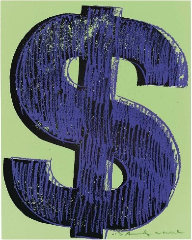 Andy Warhol, ‘$ (1)’, 1982, Print, Unique screenprint on Lenox Museum Board, Coskun Fine Art