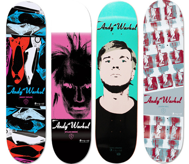 Andy Warhol, ‘Skateboard Set of 4’, 2010, Design/Decorative Art, Screenprint on skateboard decks, EHC Fine Art Gallery Auction
