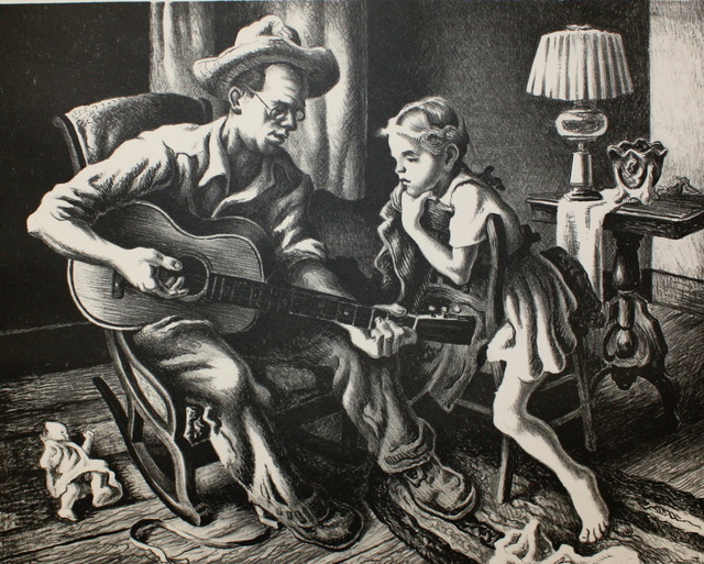 Thomas Hart Benton, ‘The Music Lesson’, 1943, Print, Lithograph, Aaron Galleries