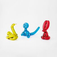 Jeff Koons - Balloon Swan (Yellow); Balloon Monkey (Blue); and Balloon Rabbit (Red)