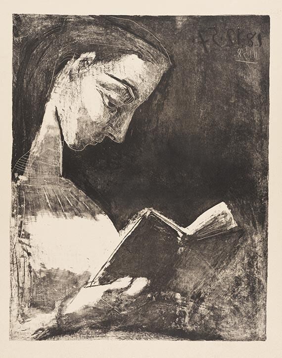 Pablo Picasso - Jacqueline lisant