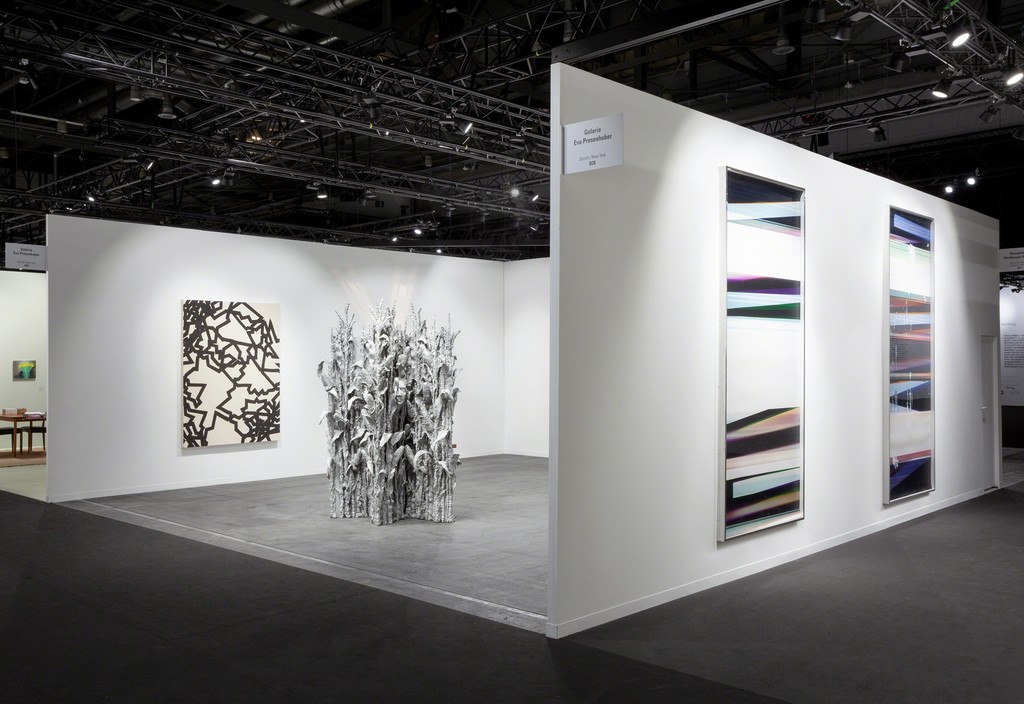 Installation view, Galerie Eva Presenhuber at artgenève 2019, Courtesy the artist and Galerie Eva Presenhuber, Zurich / New York, Photo: Sebastiano Pellion Installation view, Galerie Eva Presenhuber at artgenève 2019, Courtesy the artist and Galerie Eva Presenhuber, Zurich / New York, Photo: Sebastiano Pellion
