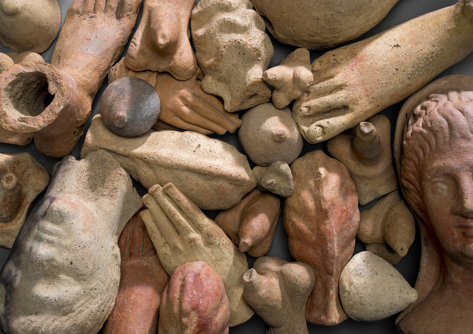 Etruscan votive offerings ca 200 BCE. Courtesy The Museum of Mediterranean and Near Eastern Antiquities in Stockholm. Photo: Jean-Baptiste Béranger. Etruscan votive offerings ca 200 BCE. Courtesy The Museum of Mediterranean and Near Eastern Antiquities in Stockholm. Photo: Jean-Baptiste Béranger.
