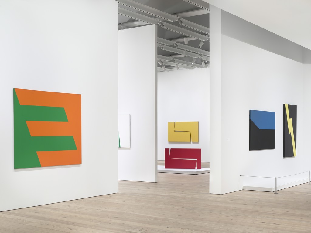 Installation view of Carmen Herrera: Lines of Sight (Whitney Museum of American Art, New York, September 16, 2016—January 2, 2017). Photography by Ronald Amstutz Installation view of Carmen Herrera: Lines of Sight (Whitney Museum of American Art, New York, September 16, 2016—January 2, 2017). Photography by Ronald Amstutz