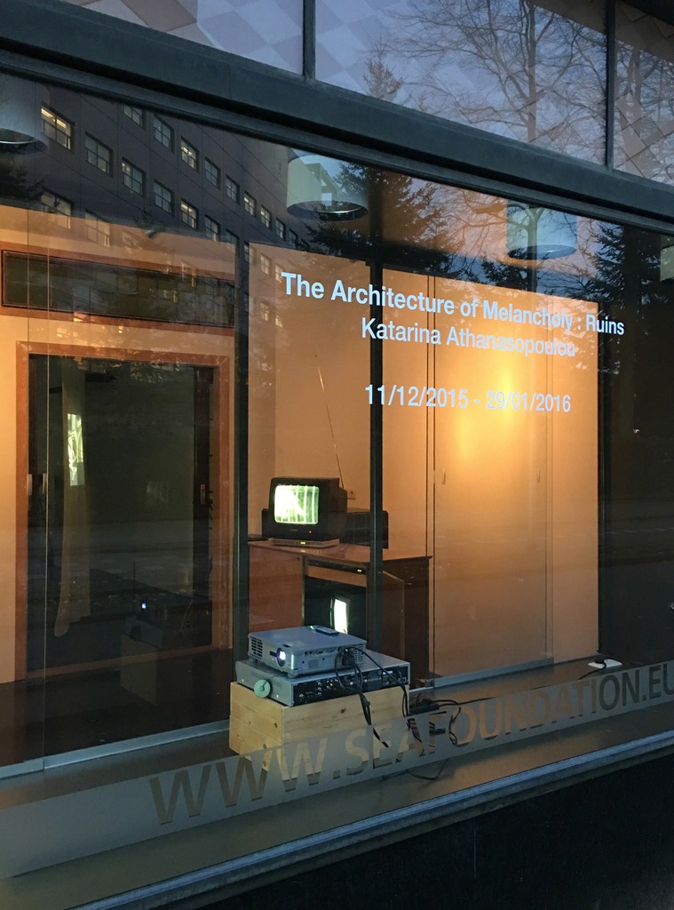 Window display. The Architecture of Melancholy. Solo show by Katerina Athanasopoulou. 11 December 2015 - 29 January 2016 Window display. The Architecture of Melancholy. Solo show by Katerina Athanasopoulou. 11 December 2015 - 29 January 2016