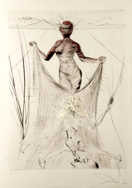 Salvador Dalí, ‘La Venus aux Fourrures Woman Holding Veil’, 1968, Print, Etching, Fine Art Acquisitions Dali