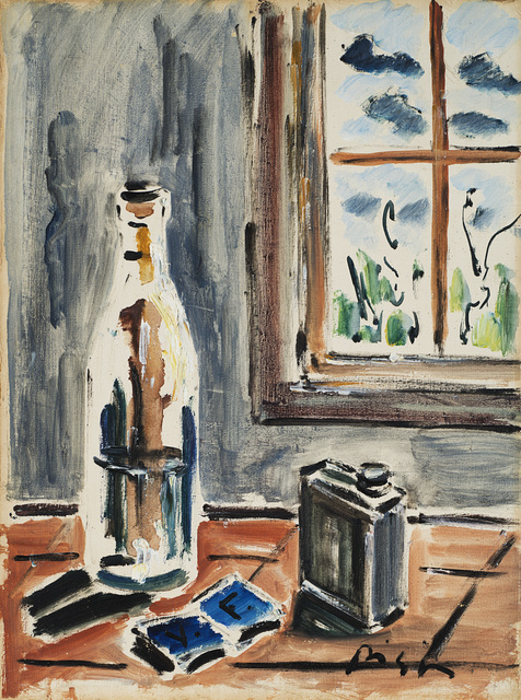 Filippo De Pisis, ‘Natura morta con bottiglia’, 1950, Painting, Oil on Canvas, Il Ponte