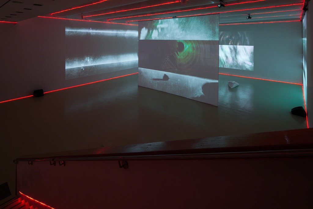 World5, 2015
Installation: HD video (3-D animation),
sound, LED lights, flicker lights, fog
generator
Overall duration: 15 min,
Photo: Tal Nisim World5, 2015
Installation: HD video (3-D animation),
sound, LED lights, flicker lights, fog
generator
Overall duration: 15 min,
Photo: Tal Nisim