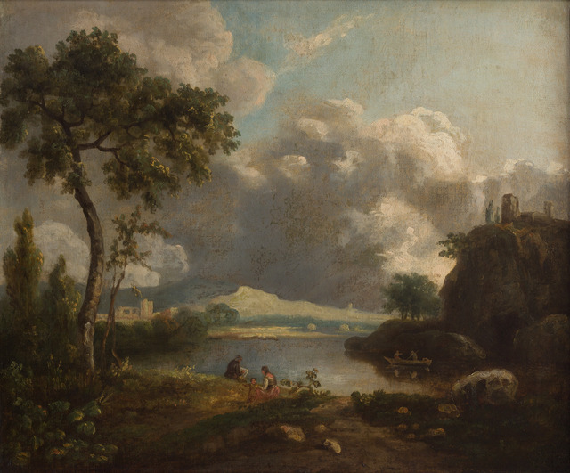 Richard Wilson (1713/14-1782) | Italian Landscape with Cliffs and ...