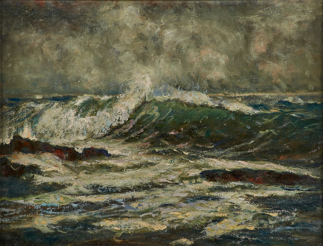 William S. Barrett, ‘Maine Coast’, ca. 1918, Painting, Oil on canvas mounted to board (framed), Rago/Wright