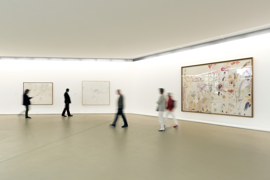 Installation view of "Cy Twombly – Painting & Sculpture" at Kunstmuseum Basel. Photo credit: Kunstmuseum Basel, Julian Salinas Installation view of "Cy Twombly – Painting & Sculpture" at Kunstmuseum Basel. Photo credit: Kunstmuseum Basel, Julian Salinas