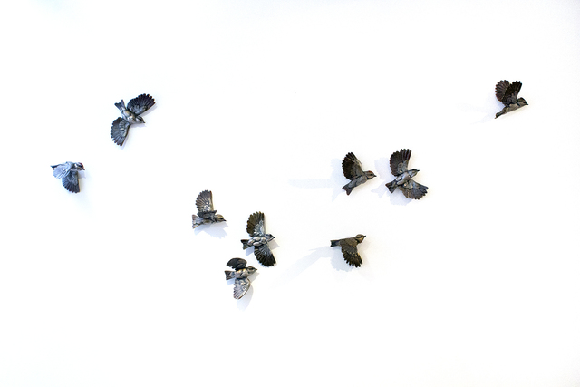 Bryce Pettit, ‘Kinglets (Latitude Series)’, 2018, Sculpture, Bronze, set of 9, Blue Rain Gallery