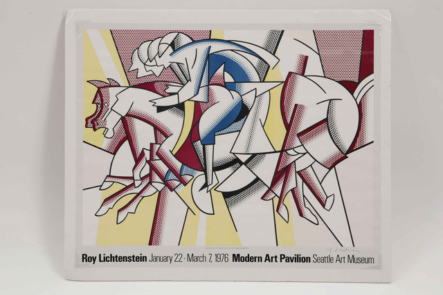 Roy Lichtenstein, ‘Red Horseman’, 1977, Print, Exhibit Poster, Leviton Fine Art