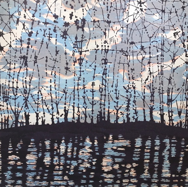 Eve Stockton, ‘Stream - var. 23’, 2020, Drawing, Collage or other Work on Paper, Woodcut, Long View Gallery
