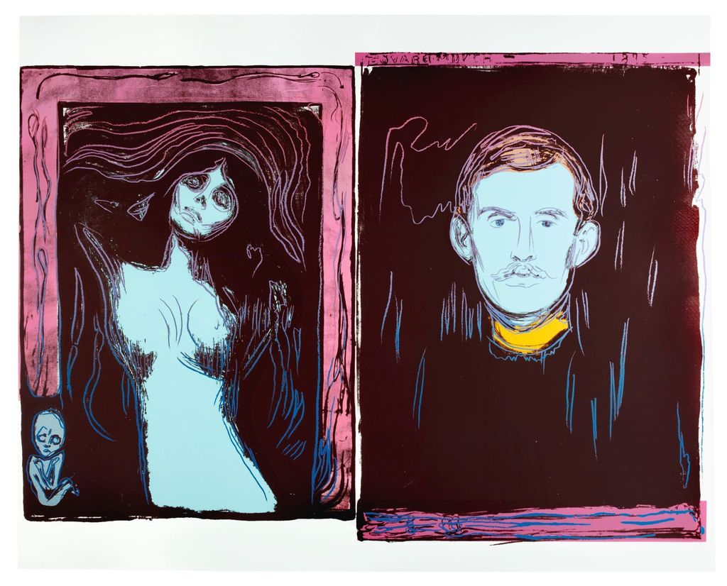 Andy Warhol - MADONNA AND SELF-PORTRAIT WITH SKELETON'S ARM (AFTER MUNCH) (F. & S. IIIA.62)
