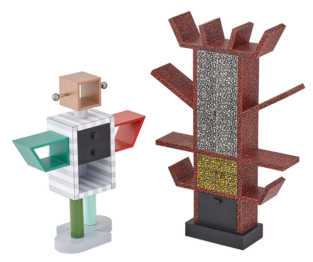 Ettore Sottsass, ‘Ettore Sottsass And Masanori Umeda For Memphis Miniatures’, Sculpture, Two: Casablanca laminated 1:6 scale cabinet (no. 148/500) designed by Ettore Sottsass and Ginza laminated 1:6 scale cabinet (no. 62/500) designed by Masanori Umeda, Italy, Rago/Wright