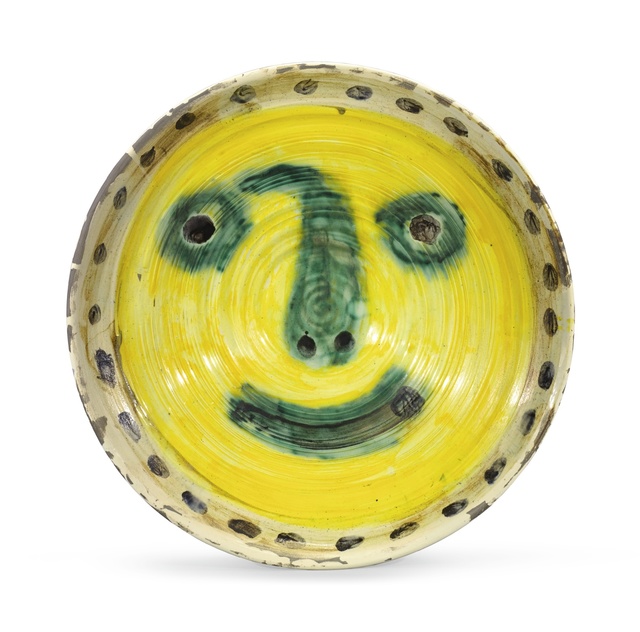 Pablo Picasso, ‘Visage sur fond jaune. Au verso, quatre études de visage’, 1958, BAILLY GALLERY