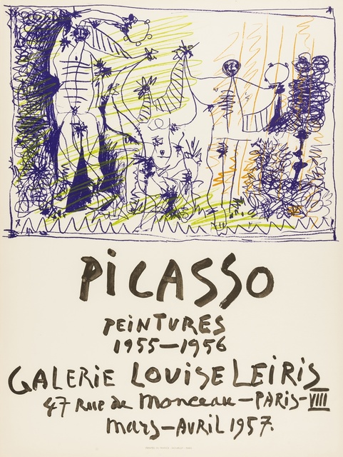 Pablo Picasso, ‘Peintrues 1955-1956, Galerie Louis Leiris (Mourlot 299)’, 1955, Print, Lithograph printed in colours, Forum Auctions