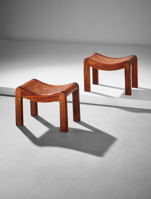 Pierre Chareau, ‘Pair of stools, model no. SN1’, ca. 1920, Phillips