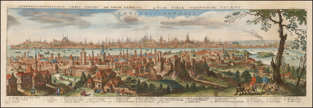 Panaroma of Constantinople ( Istanbul 1638 ) — Matthäus Merian the Elder (1638)