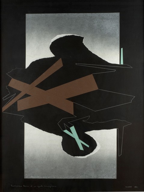 Bruno Munari, ‘Ricostruzione teorica di un oggetto immaginario’, 1971, Mixed Media, Mixed media and collage on paper, Finarte