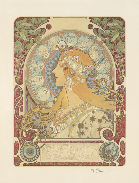 Alphonse Mucha, ‘Zodiac’, 1896, Rennert’s Gallery