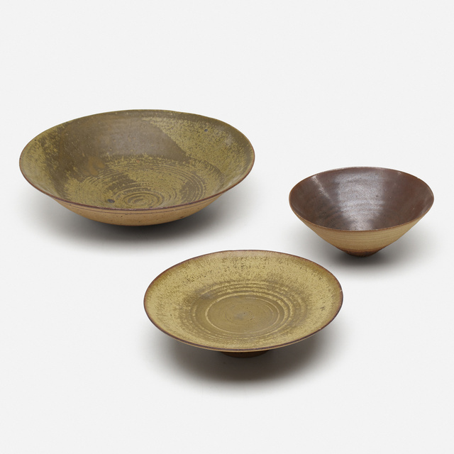 Loloma Pottery, ‘bowls, collection of three’, c. 1955, Rago/Wright