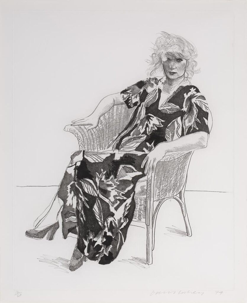 David Hockney - Celia in a Wicker Chair (M.C.A.T. 159)
