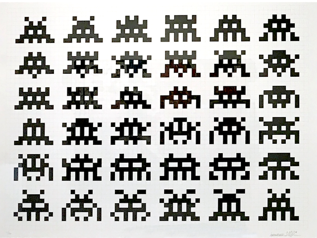 Invader, ‘Repetition, Variation, Evolution’, 2017, Lougher Contemporary