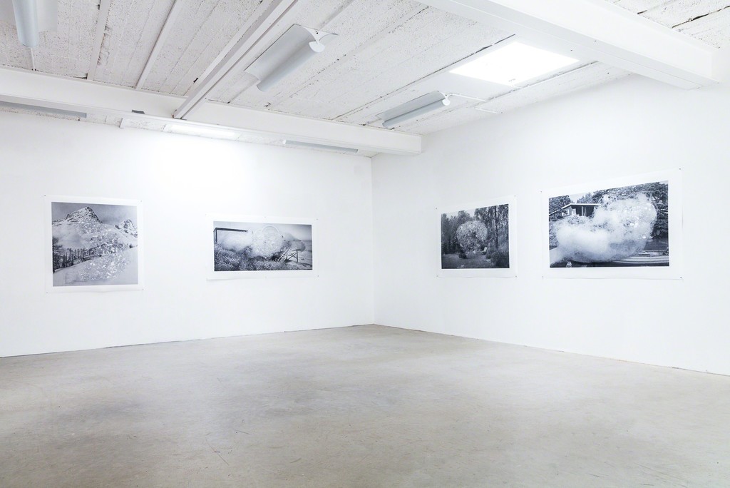 exhibition view: (from left to right) Holliday homes series, St Moritz, 2017 – Holliday homes series, On the shore of the Pacific coast, 2017 – Holliday homes series, On the banks of the river Havel – Holliday homes series, On the shores of the Baltic sea exhibition view: (from left to right) Holliday homes series, St Moritz, 2017 – Holliday homes series, On the shore of the Pacific coast, 2017 – Holliday homes series, On the banks of the river Havel – Holliday homes series, On the shores of the Baltic sea