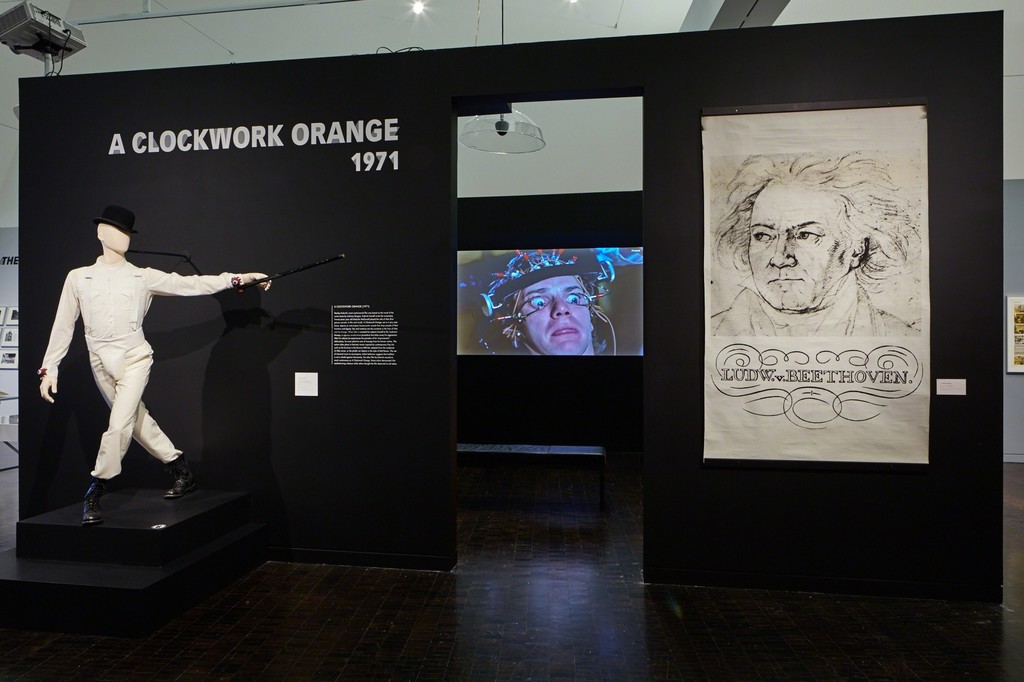 Installation photo of Stanley Kubrick: The Exhibition by JKA Photography. Stanley Kubrick: The Exhibition is organized by the Deutsches Filmmuseum, Frankfurt am Main, Christiane Kubrick, Jan Harlan, and The Stanley Kubrick Archive at University of the Arts London, with the support of Warner Bros. Entertainment Inc., Sony Columbia Pictures Industries Inc., Metro Goldwyn Mayer Studios Inc., Universal Studios Inc., and SK Film Archives LLC. On view June 30–October 30, 2016 at The Contemporary Jewis Installation photo of Stanley Kubrick: The Exhibition by JKA Photography. Stanley Kubrick: The Exhibition is organized by the Deutsches Filmmuseum, Frankfurt am Main, Christiane Kubrick, Jan Harlan, and The Stanley Kubrick Archive at University of the Arts London, with the support of Warner Bros. Entertainment Inc., Sony Columbia Pictures Industries Inc., Metro Goldwyn Mayer Studios Inc., Universal Studios Inc., and SK Film Archives LLC. On view June 30–October 30, 2016 at The Contemporary Jewis